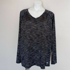 Plus size 3X Reebok Women's Performance Shirt XDri  Grey And Black